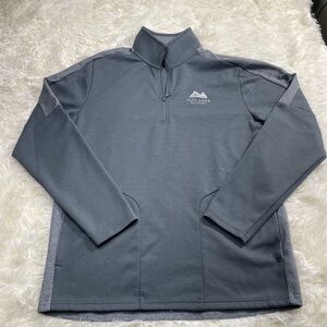 Under Armour Men’s Gray Quarter-Zip Sweatshirt Alta Lake Pockets Golf Size M